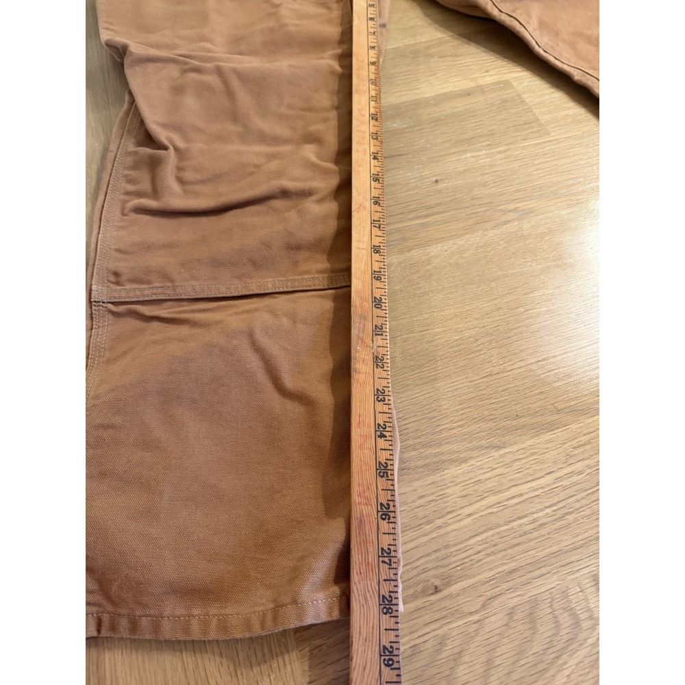 Carhartt Double Knee Pants Mens 42X30 Brown Loose Duck Canvas Utility Work B01-M - Picture 15 of 16